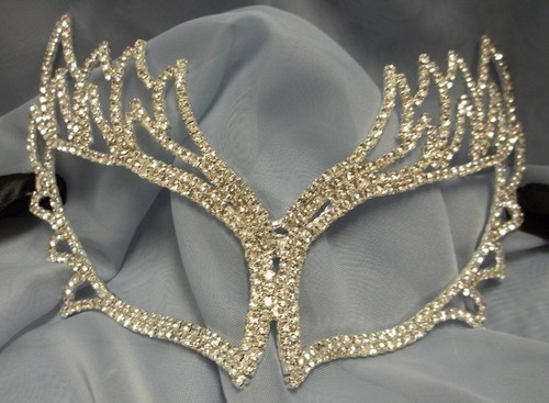 Full Rhinestone Crystal Masks Silver Gold Wedding Masquerade Mask - Picture 8 of 37
