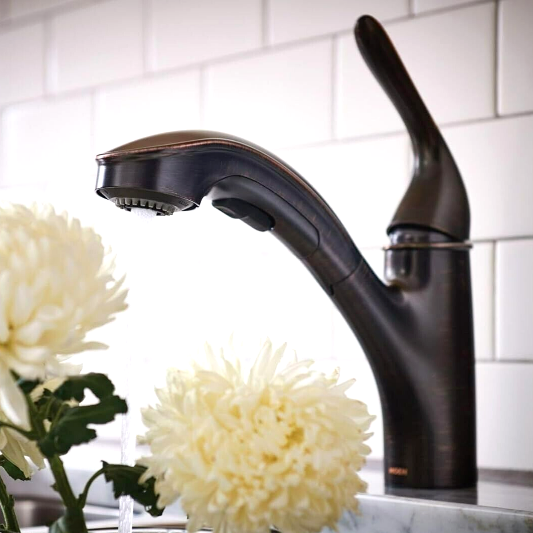 🆕 Moen 87557BRB Brecklyn 1Handle Pullout Kitchen Faucet