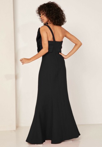NUEVO VESTIDO BANDEAU DIVIDIDO DELANTERO COLECCIÓN C/MEO NEGRO TALLA S $255.00 - Imagen 3 de 12