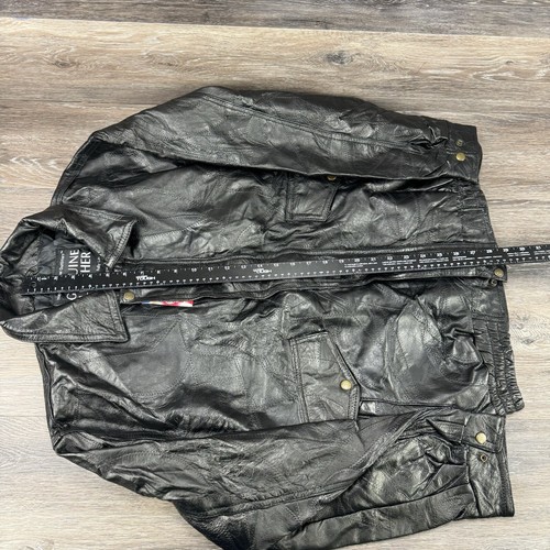 Napoline Leather Outfitters Jacket Men Genuine handcrafted Black full zip Size L - Picture 7 of 15
