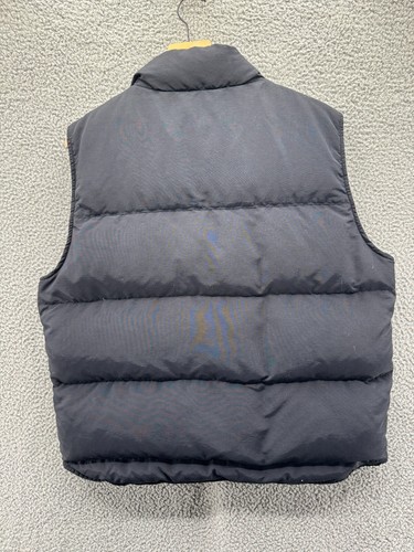 Vintage Eddie Bauer Goose Down Puffer Vest Mens Medium Black - Picture 5 of 7