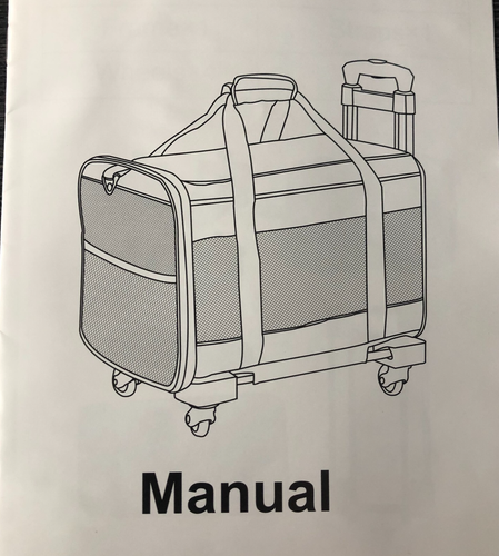 Rolling Travel Pet Carrier 33p Small Dogs and Cat Adjustable Safe & Comfortable. - Imagen 2 de 19