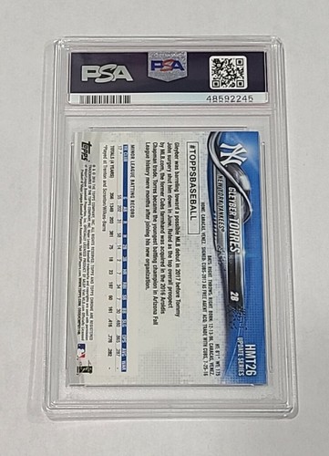 Gleyber Torres ROOKIE PSA 10 2018 Topps Chrome Update HMT26 Yankees - Picture 2 of 2