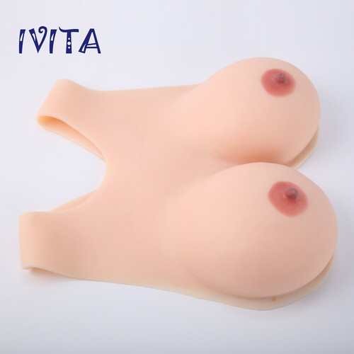IVITA EE Cup Silicone Breast Forms Transgender CD Two Silicone Straps Fake Boobs - Picture 9 of 10