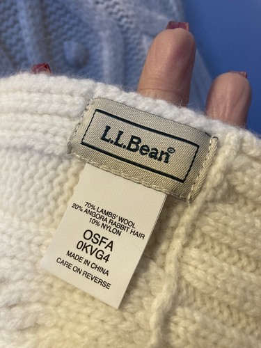 L L BEAN New! Rare Vintage Scarf 70%, Lambswool, 20% Angora Rabbit OSFA NWTS! - Picture 7 of 16