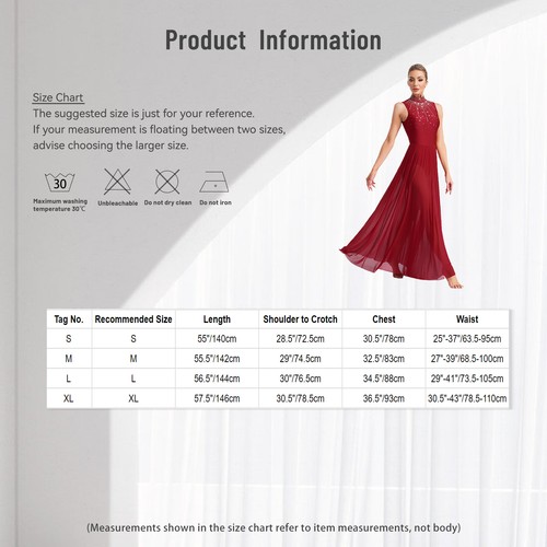 Mujeres Ropa de Baile Vestidos Sin Mangas Brillante Lírico Vestido de Baile Recortado Espalda Tul - Imagen 16 de 81