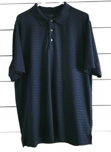 Grand-Slam-Men-s-2XL-Blue-Collared-Striped-Short-Sleeve-Golf-Shirt-Polo-XXL