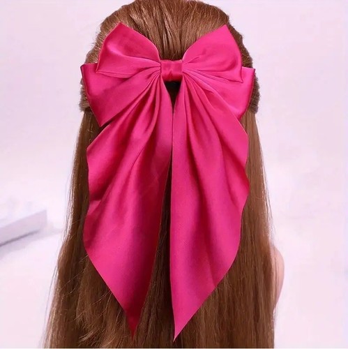 1pc Girls Large Oversized Hot Pink Bow Knot Hair Clip School Birthday Party - Picture 6 of 6