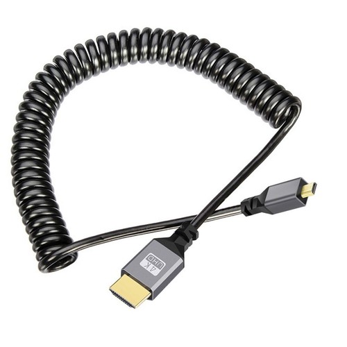 Jimier HDMI Stretch Coiled Cable HDMI 2.0 Male to Male 4K 60hz Extension Cable - Picture 7 of 17