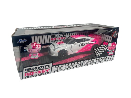 NEW HELLO KITTY 2009 NISSAN TOKYO SPEED GT-R R35 SANRIO DIE CAST FIGURE RACE CAR - Picture 4 of 4