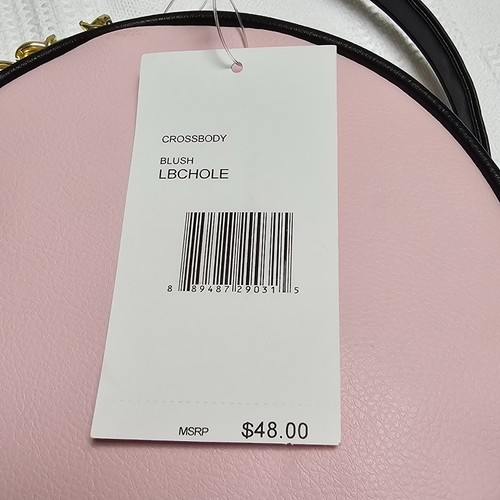 Luv Betsey Johnson Pink Faux Leather Chloe Cat Unicorn Crossbody Circle 7"x 2.5" - Picture 5 of 9