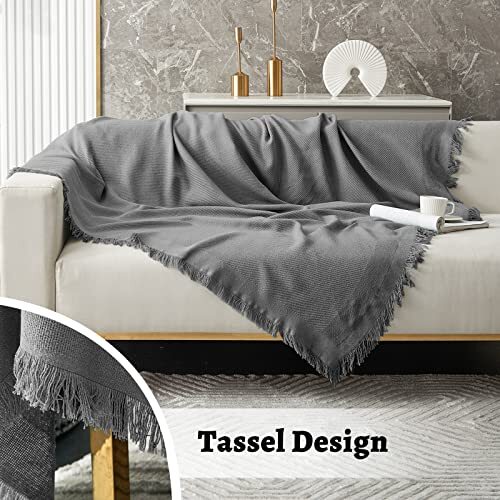 Sofa Covers Couch Covers for 2 Cushion Couch Sofa Slipcovers X-Large Grey - Picture 7 of 8