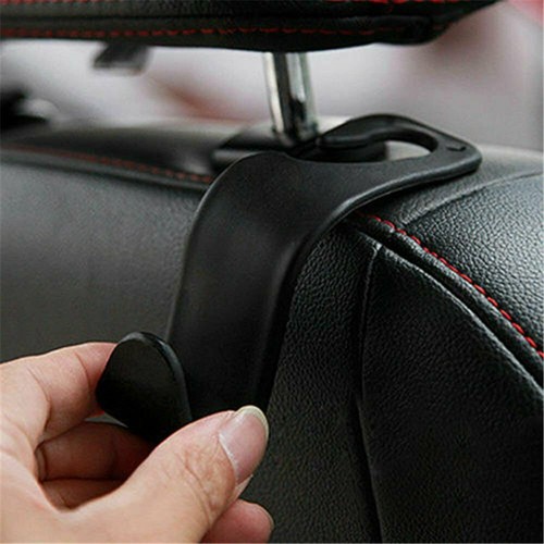 Paquete de 4 ganchos para reposacabezas con respaldo de asiento de automóvil para bolsa de comestibles de tela monedero soporte gancho - Imagen 4 de 9