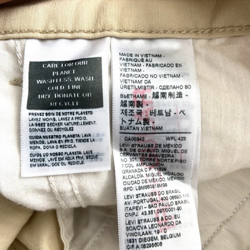 Levi's Premium Pants Women's 29x32 Beige Khaki High Loose Wide Leg - Picture 10 of 14