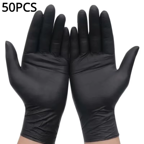 100/50/20PCS Black Disposable Gloves for Cleaning Dishwashing Tattoo Multi Use - Picture 8 of 12