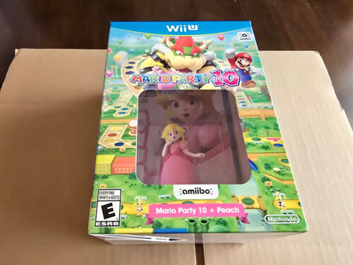Mario Party 10 + Peach Amiibo Boxed (Nintendo Wii U, 2016) Brand New - Sealed