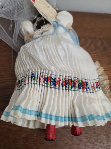 "Bambola vintage antica ungherese matrimonio moglie MATYO NHSZ MEZÕKÖVESD Figura 14" - Foto 9 di 13