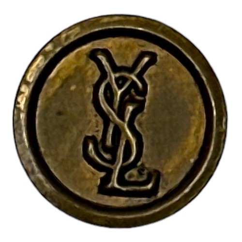 *Rare* VTG YSL Yves Saint Laurent Button 1960-1970 Thick Back Button Shank - Picture 1 of 3