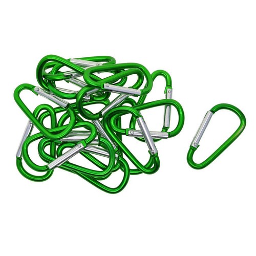 20 Pieces Aluminum Carabiner Spring Clips Snap Hooks Buckle - Picture 6 of 6