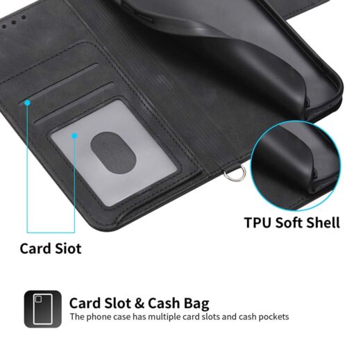 PU Leather Case For iPhone 15 14 13 12 11 Pro Max XS XR Flip Wallet Phone Cover - Picture 11 of 39