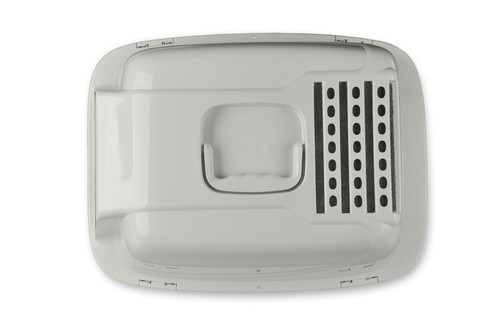 Enclosed Cat Litter Box White, LG - Picture 3 of 13