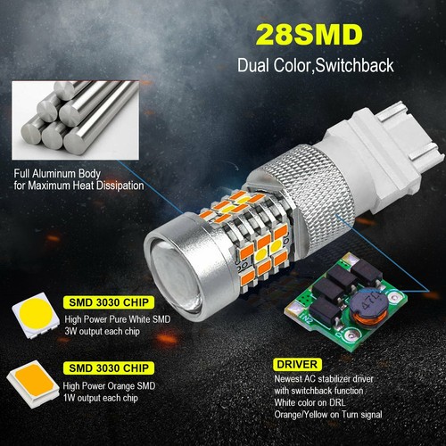 Señal de giro JDM ASTAR 3157 LED Switchback para Chevrolet Silverado 1500 2003-06 - Imagen 5 de 9