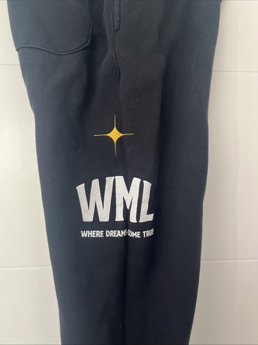 Wish Me Luck Sweatpants Size M Black Unisex Preowned - Picture 6 of 6