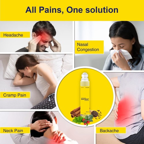 Sensur Natural & Ayurvedic Pain Relief Oil Roll On -(10ml, Pack of 3) - Picture 5 of 7