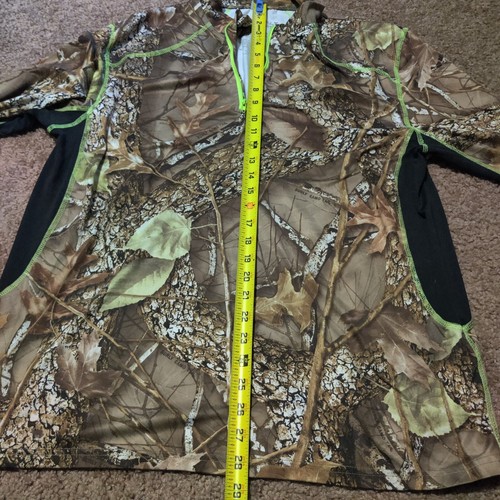 WFS Burly Camo 1/4 Zip Shirt Mens L Long Sleeve Hunting Outdoor Pullover - Picture 10 of 11
