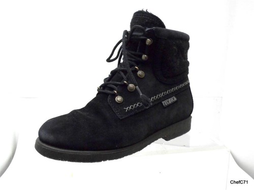 TECNICA EU37 WOMEN'S INSULATED BLACK SUEDE WINTER SNOW BOOTS GUC ITALY MADE - Picture 6 of 10