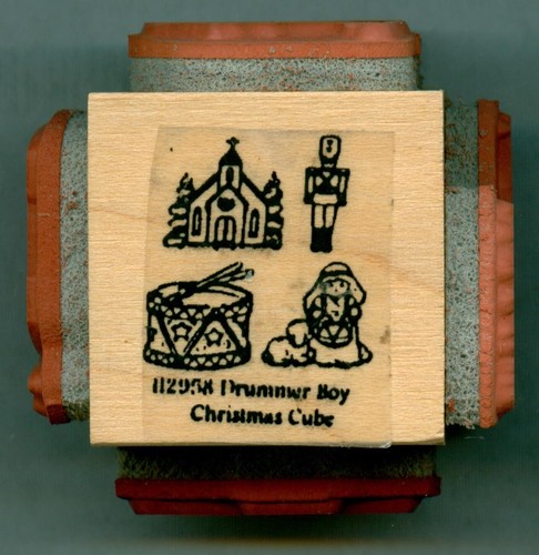 NORTHWOODS rubber stamp DRUMMER BOY CHRISTMAS CUBE Christmas Church Nutcracker