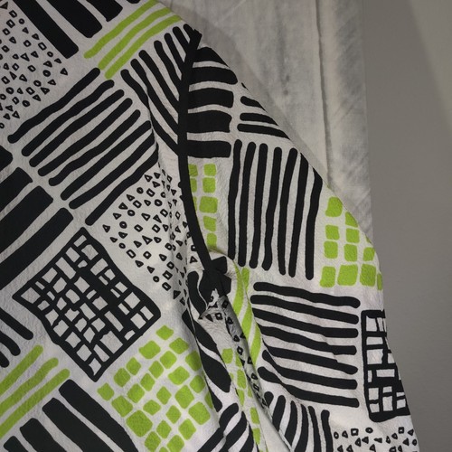 Ali Miles Toggle Closure Top Size Large - White Black Lime Articulated Shoulder - Picture 5 of 5
