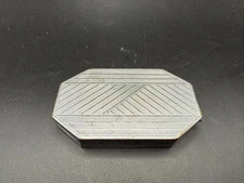 Vtg Houbigant Art Deco Compact Double Vanity Mirrored Powder Box Makeup Case