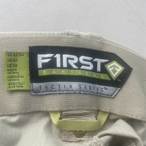 First Tactical Mens 42 X 34 Khaki RipStop Pants Cargo Combat Outdoor Rugged NEW - Picture 2 of 2