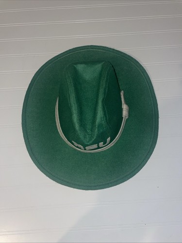 Vintage Michigan State University MSU Spartans Green Felt Cowboy Hat Size M - Picture 8 of 17