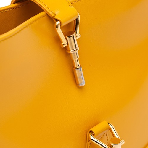 Authenticated Gucci Small skin Jackie 1961 Crossbody Yellow Calf Leather Bag - Picture 7 of 11
