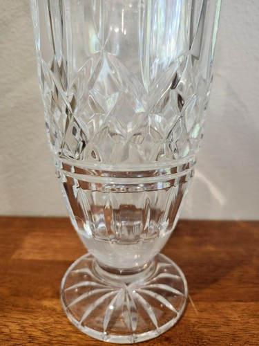 Jarrón vintage Waterford cristal castillo Lismore top romance de Irlanda 11" - Imagen 5 de 6
