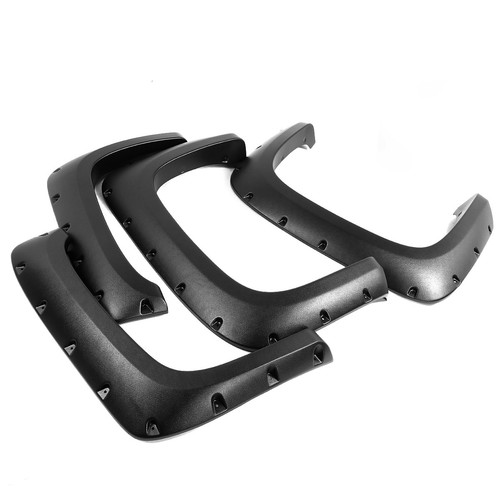 FOR 07-14 CHEVY SILVERADO FLEETSIDE 4PCS POCKET-STYLE SIDE WHEEL FENDER FLARES - Picture 4 of 6