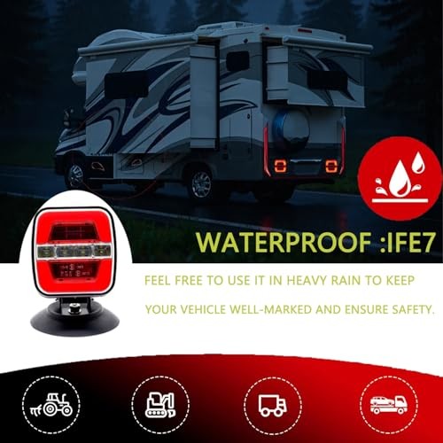 Luces de remolque inalámbricas de actualización 2025 magnéticas, luces de remolque traseras recargables  - Imagen 4 de 8