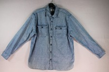 Levi's Denim Button Up Shirt Men's Large Blue Chambray Long Sleeve 100 Cotton