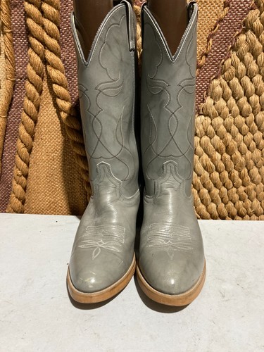 Vintage ACME Herren Grün Grau Marmoriert Western Cowboystiefel Größe US Männer Größe 10,5D - Bild 3 von 8