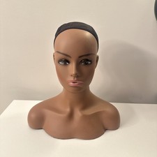 Female Fiberglass Realistic Mannequin Head Bust for Wigs hat lashes