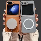 Custodia in pelle nera per Samsung Galaxy Z Flip6 con copertura MagSafe completa