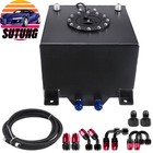 5 Gallon 20L Black Fuel Cell Gas Tank+Cap + Level Sender + Nylon Fuel Line Kit