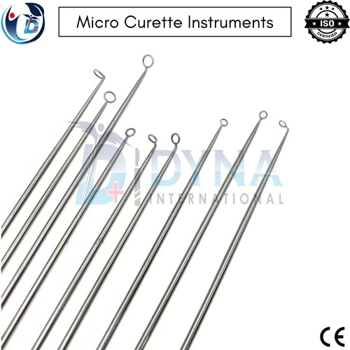Micro Curette with Ring Tip Ring Curette - 9 Pcs Micro Neurosurgery Instruments - Picture 2 of 10