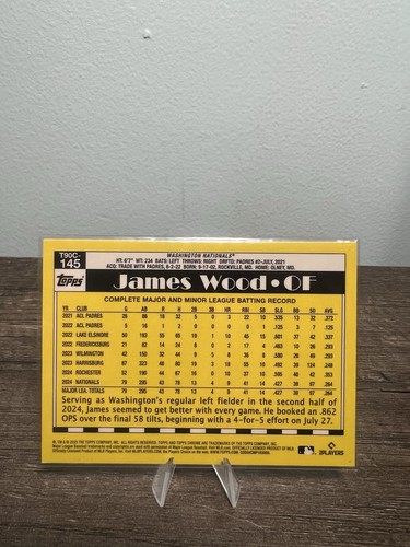 2025 Topps Series 2 - 1990 Topps Chrome Silver Pack James Wood #T90C-145 (RC) - Bild 2 von 2