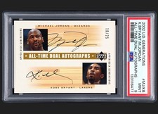 2002 UD Generations MICHAEL JORDAN/KOBE BRYANT #/25 All-Time Dual Auto PSA 9