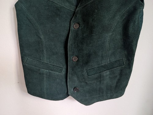 Unbranded Green Suede Waistcoat Size S 29C (T21) - Picture 4 of 9