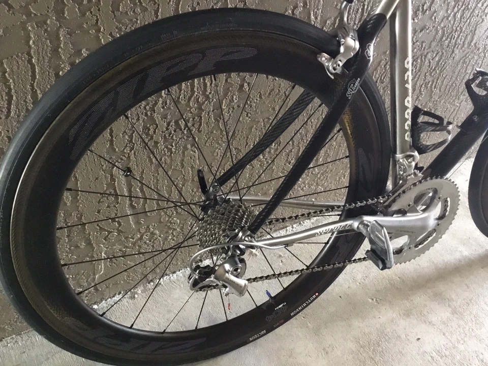 SEROTTA OTTROTT ТИТАНА/УГЛЕРОДА SHIMANO ТВЕРДЫЙ ACE ГРУППЫ КОМПЛЕКТ 404 МОЛНИИ КОЛЕСА - Изображение 3 из 4