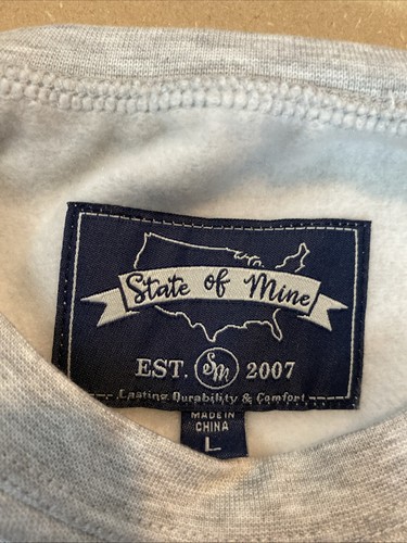State of Mine Florida Sweatshirt Womens LargeGray Graphic Thumb Holes Pullover - Picture 5 of 7
